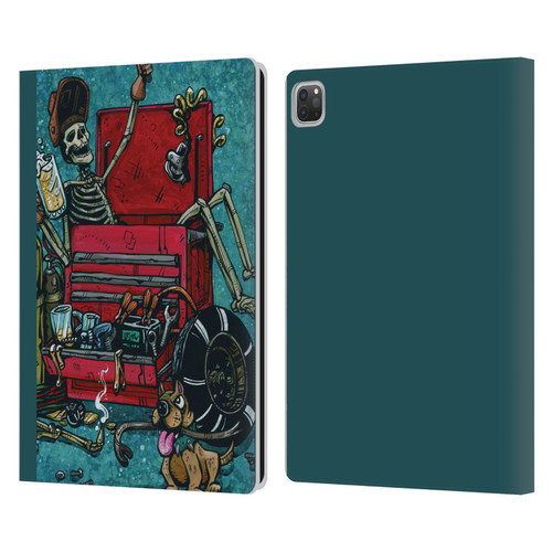 David Lozeau Colourful Art Garage Leather Book Wallet Case Cover For Apple iPad Pro 13 M4 2024