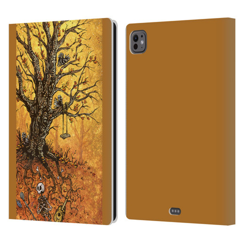 David Lozeau Colourful Art Tree Of Life Leather Book Wallet Case Cover For Apple iPad Pro 11 M4 2024