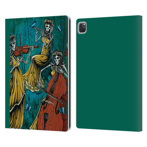 David Lozeau Colourful Art Three Female Leather Book Wallet Case Cover For Apple iPad Pro 13 M4 2024