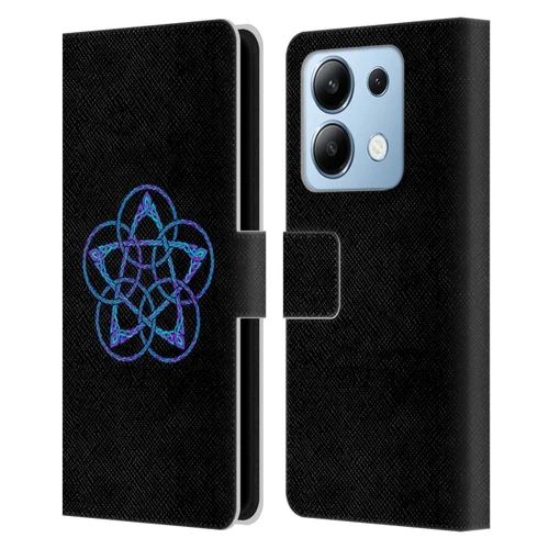 Beth Wilson Celtic Knot Stars Blue & Purple Circles Leather Book Wallet Case Cover For Xiaomi Redmi Note 13/13 Pro 5G