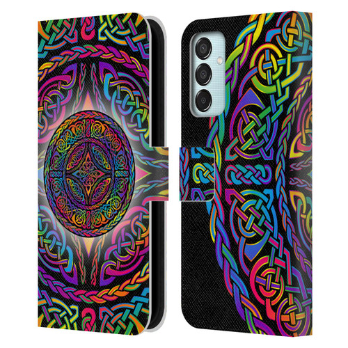 Beth Wilson Rainbow Celtic Knots Shield Leather Book Wallet Case Cover For Samsung Galaxy M15/F15 5G