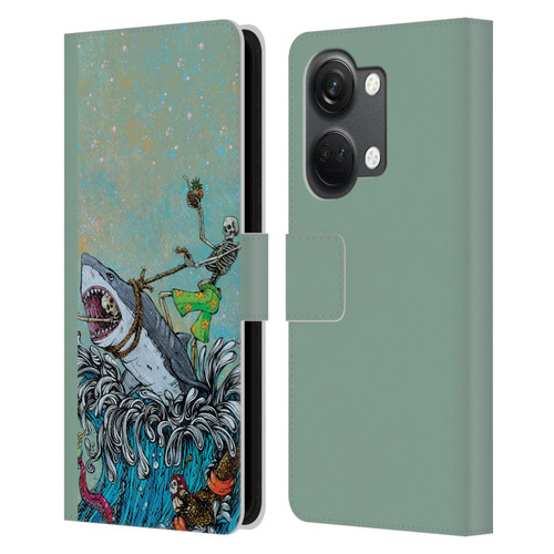 David Lozeau Colourful Art Surfing Leather Book Wallet Case Cover For OnePlus Nord 3 5G