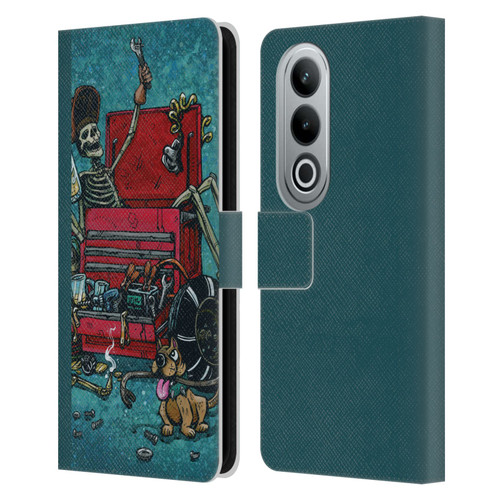 David Lozeau Colourful Art Garage Leather Book Wallet Case Cover For OPPO OnePlus Ace 3V 5G