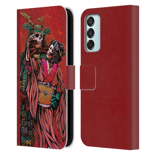 David Lozeau Colourful Art Samurai And Geisha Leather Book Wallet Case Cover For Samsung Galaxy M15/F15 5G