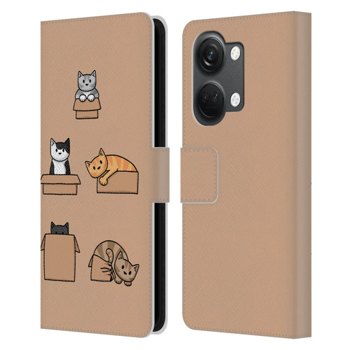 Beth Wilson Doodle Cats 2 Boxes Leather Book Wallet Case Cover For OnePlus Nord 3 5G