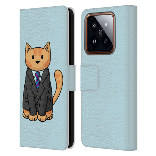 Beth Wilson Doodle Cats 2 Business Suit Leather Book Wallet Case Cover For Xiaomi 14