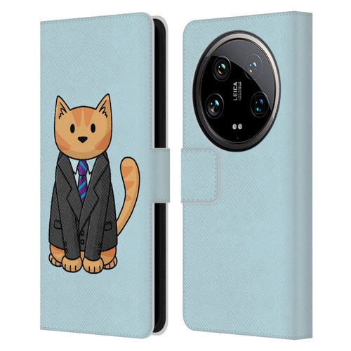 Beth Wilson Doodle Cats 2 Business Suit Leather Book Wallet Case Cover For Xiaomi 14 Ultra
