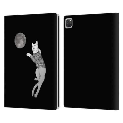 Barruf Animals Cat-ch The Moon Leather Book Wallet Case Cover For Apple iPad Pro 13 M4 2024