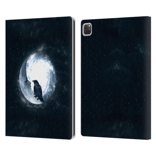 Barruf Animals Crow and Its Moon Leather Book Wallet Case Cover For Apple iPad Pro 13 M4 2024