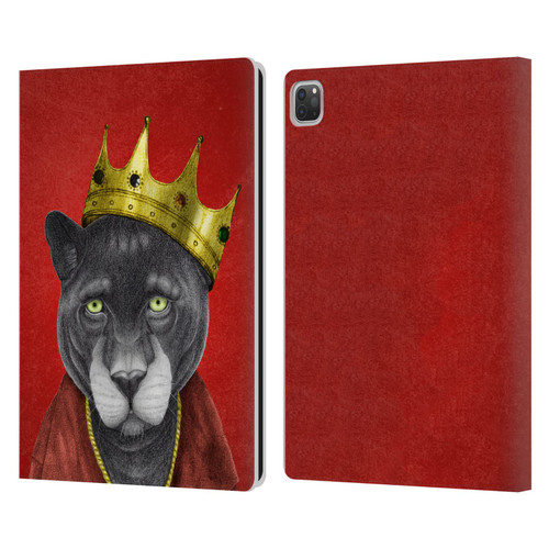 Barruf Animals The King Panther Leather Book Wallet Case Cover For Apple iPad Pro 13 M4 2024