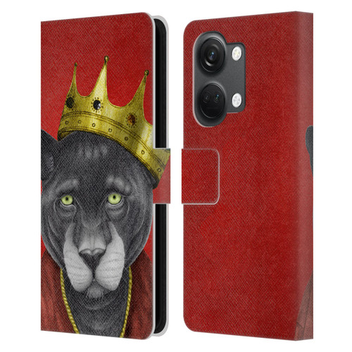 Barruf Animals The King Panther Leather Book Wallet Case Cover For OnePlus Nord 3 5G