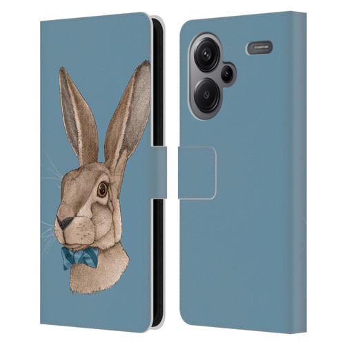 Barruf Animals Hare Leather Book Wallet Case Cover For Xiaomi Redmi Note 13 Pro Plus 5G