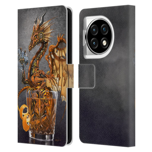 Stanley Morrison Dragons Gold Steampunk Drink Leather Book Wallet Case Cover For OPPO OnePlus Ace 3 5G