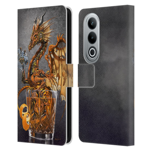 Stanley Morrison Dragons Gold Steampunk Drink Leather Book Wallet Case Cover For OPPO OnePlus Ace 3V 5G