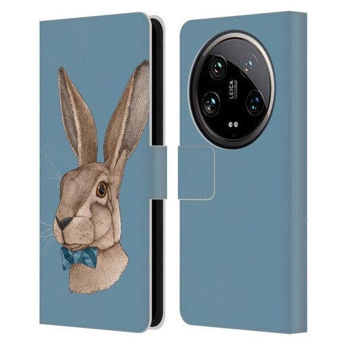 Barruf Animals Hare Leather Book Wallet Case Cover For Xiaomi 14 Ultra