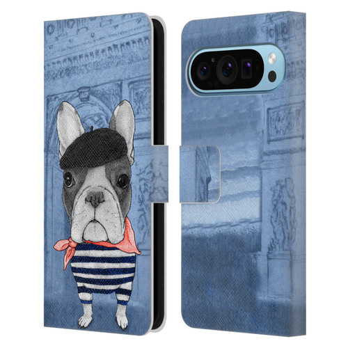 Barruf Dogs French Bulldog Leather Book Wallet Case Cover For Google Pixel 9 / Pixel 9 Pro