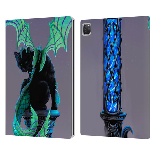 Stanley Morrison Dragons 2 Gothic Winged Cat Leather Book Wallet Case Cover For Apple iPad Pro 13 M4 2024