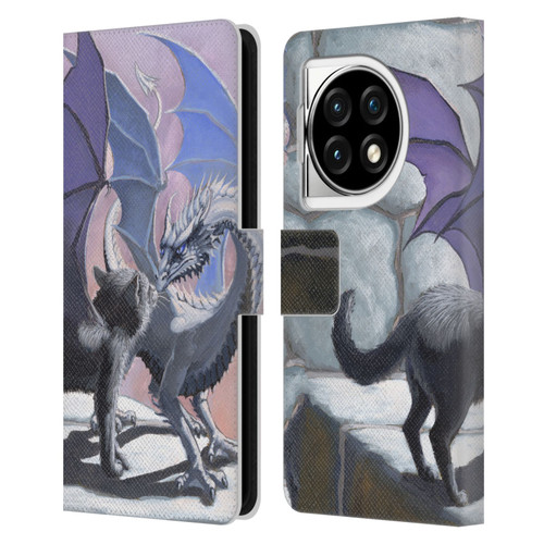 Stanley Morrison Dragons 2 Black Winged Cat Leather Book Wallet Case Cover For OPPO OnePlus Ace 3 5G