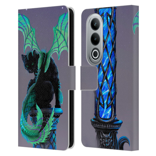 Stanley Morrison Dragons 2 Gothic Winged Cat Leather Book Wallet Case Cover For OPPO OnePlus Ace 3V 5G