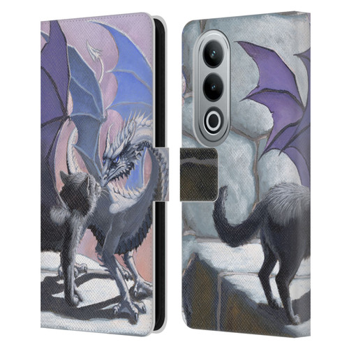 Stanley Morrison Dragons 2 Black Winged Cat Leather Book Wallet Case Cover For OPPO OnePlus Ace 3V 5G
