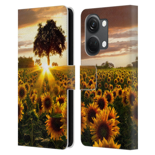 Celebrate Life Gallery Florals Fields Of Gold Leather Book Wallet Case Cover For OnePlus Nord 3 5G