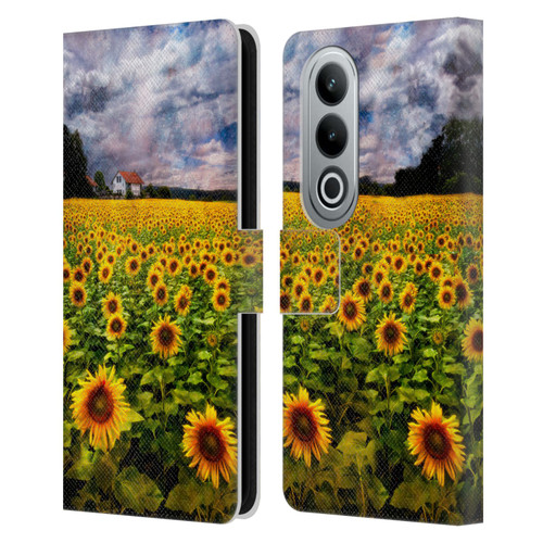 Celebrate Life Gallery Florals Dreaming Of Sunflowers Leather Book Wallet Case Cover For OPPO OnePlus Ace 3V 5G