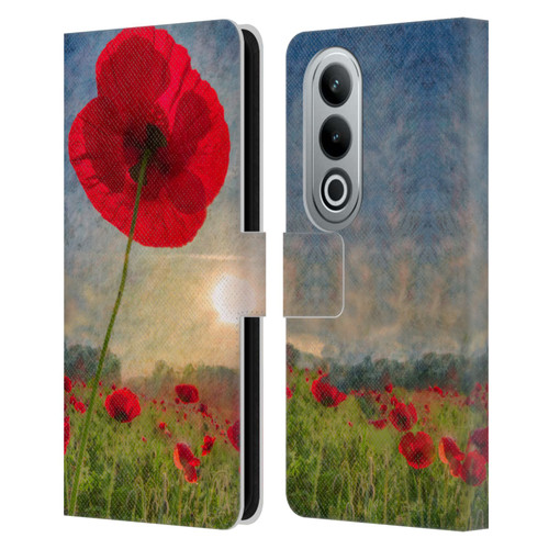 Celebrate Life Gallery Florals Red Flower Leather Book Wallet Case Cover For OPPO OnePlus Ace 3V 5G