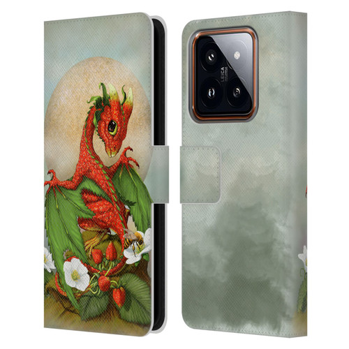 Stanley Morrison Dragons 3 Strawberry Garden Leather Book Wallet Case Cover For Xiaomi 14