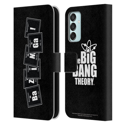 The Big Bang Theory Bazinga Elements Leather Book Wallet Case Cover For Samsung Galaxy M15/F15 5G