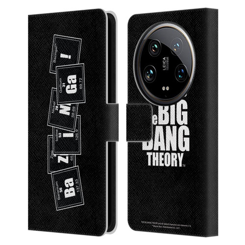 The Big Bang Theory Bazinga Elements Leather Book Wallet Case Cover For Xiaomi 14 Ultra