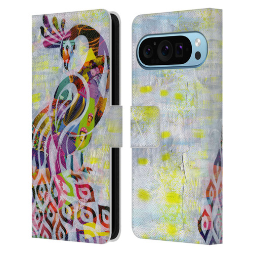 Artpoptart Animals Peacock Leather Book Wallet Case Cover For Google Pixel 9 / Pixel 9 Pro