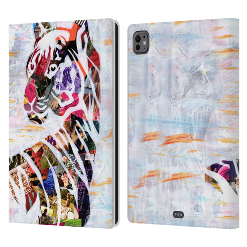Artpoptart Animals Tiger Leather Book Wallet Case Cover For Apple iPad Pro 11 M4 2024