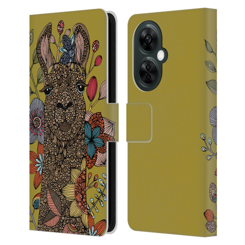 Valentina Animals And Floral Llama Leather Book Wallet Case Cover For OnePlus Nord CE 3 Lite 5G