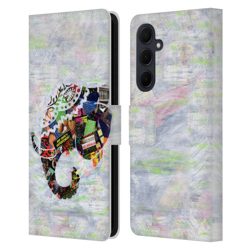 Artpoptart Animals Elephant Leather Book Wallet Case Cover For Samsung Galaxy A35 5G