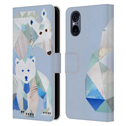 Artpoptart Animals Polar Bears Leather Book Wallet Case Cover For Sony Xperia 5 V 5G