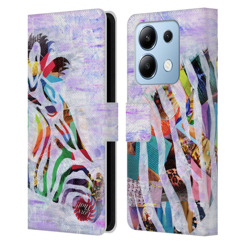 Artpoptart Animals Purple Zebra Leather Book Wallet Case Cover For Xiaomi Redmi Note 13/13 Pro 5G
