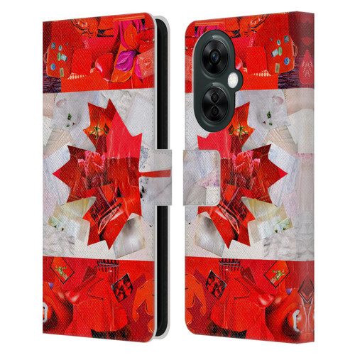 Artpoptart Flags Canada Leather Book Wallet Case Cover For OnePlus Nord CE 3 Lite 5G