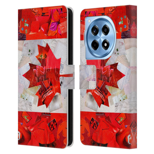 Artpoptart Flags Canada Leather Book Wallet Case Cover For OnePlus 12R