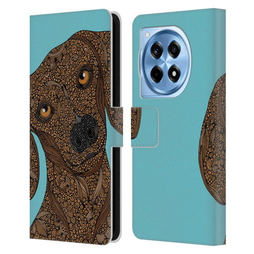 Valentina Dogs Dachshund Leather Book Wallet Case Cover For OnePlus 12R