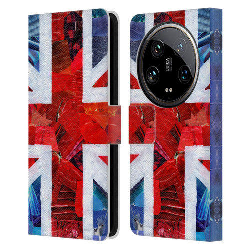 Artpoptart Flags Union Jack Leather Book Wallet Case Cover For Xiaomi 14 Ultra