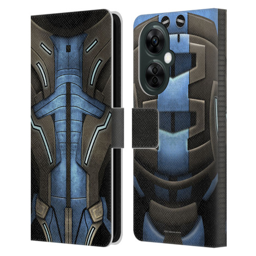 EA Bioware Mass Effect Armor Collection Garrus Vakarian Leather Book Wallet Case Cover For OnePlus Nord CE 3 Lite 5G