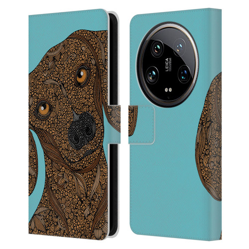 Valentina Dogs Dachshund Leather Book Wallet Case Cover For Xiaomi 14 Ultra
