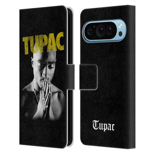 Tupac Shakur Key Art Golden Leather Book Wallet Case Cover For Google Pixel 9 / Pixel 9 Pro