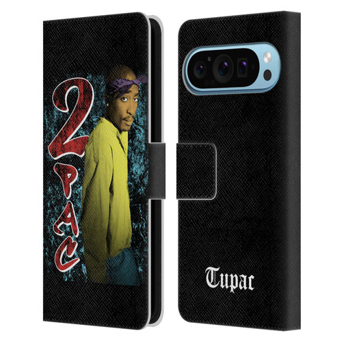 Tupac Shakur Key Art Vintage Leather Book Wallet Case Cover For Google Pixel 9 / Pixel 9 Pro