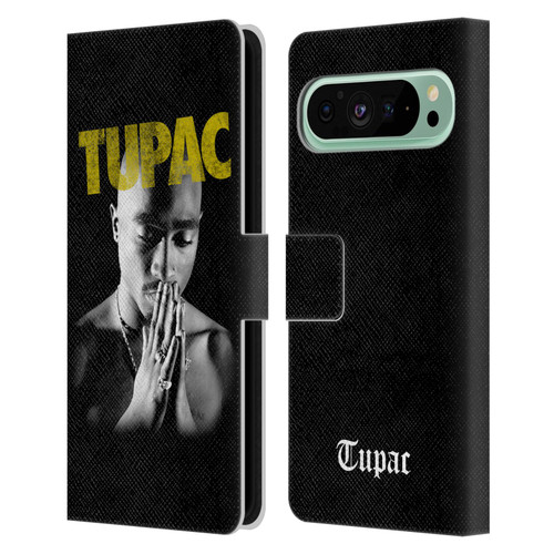 Tupac Shakur Key Art Golden Leather Book Wallet Case Cover For Google Pixel 9 Pro XL