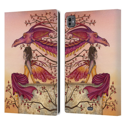 Amy Brown Elemental Fairies Greeting The Dawn Leather Book Wallet Case Cover For Apple iPad Pro 11 M4 2024