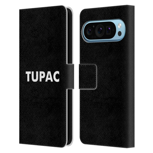 Tupac Shakur Logos Sans Serif Leather Book Wallet Case Cover For Google Pixel 9 / Pixel 9 Pro