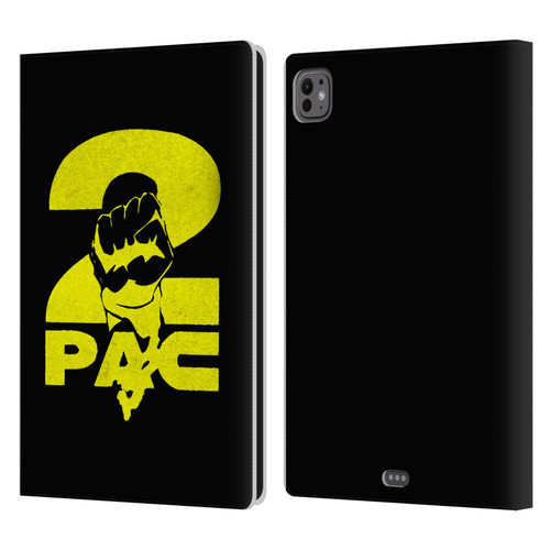 Tupac Shakur Logos Yellow Fist Leather Book Wallet Case Cover For Apple iPad Pro 11 M4 2024