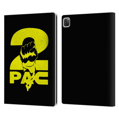 Tupac Shakur Logos Yellow Fist Leather Book Wallet Case Cover For Apple iPad Pro 13 M4 2024
