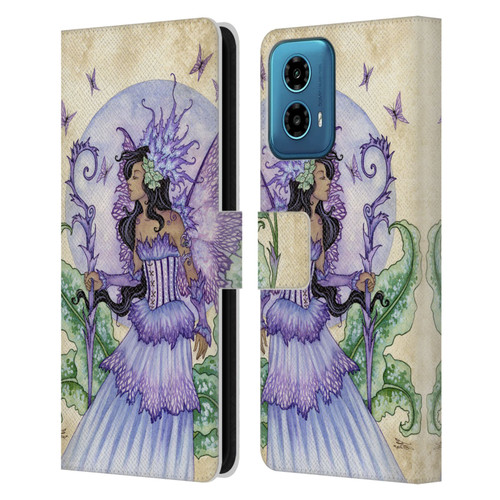 Amy Brown Elemental Fairies Spring Fairy Leather Book Wallet Case Cover For Motorola Moto G34 5G